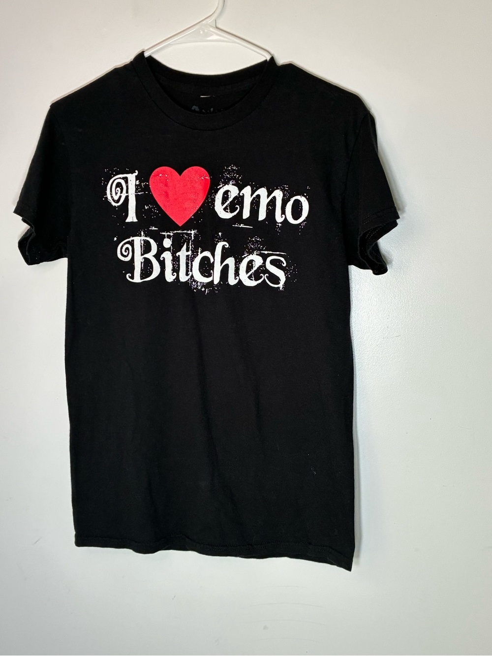 Black Kids Graphic Tee with Red Heart - Youth Shirt